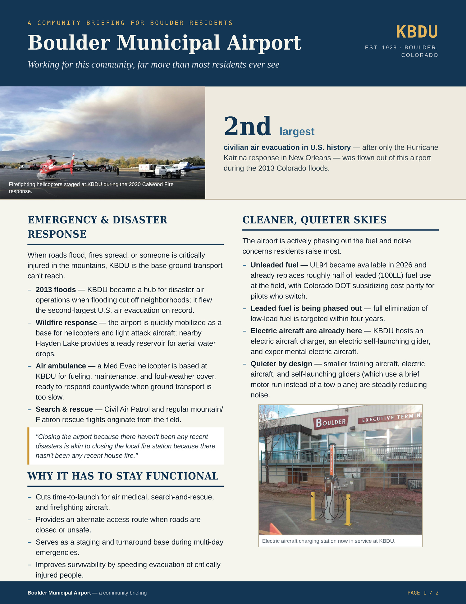 Boulder Municipal Airport Community Flyer